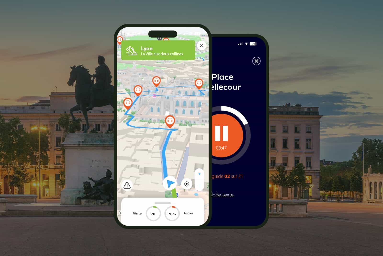 Lyon: Audio Guided Walking Tour (3:30 - 26 audio comments)