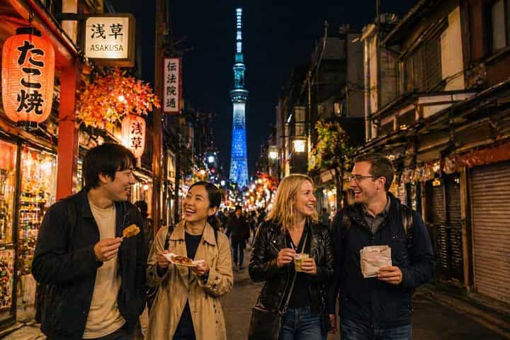 Tokyo : Asakusa Food Tour – 12 Dishes & 3 Drinks