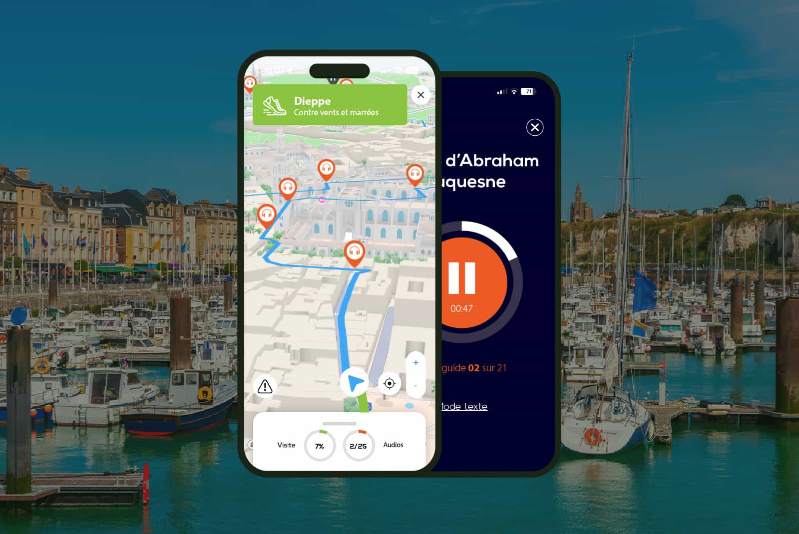 Dieppe: Audio Guided Walking Tour (2h - 22 audio comments)