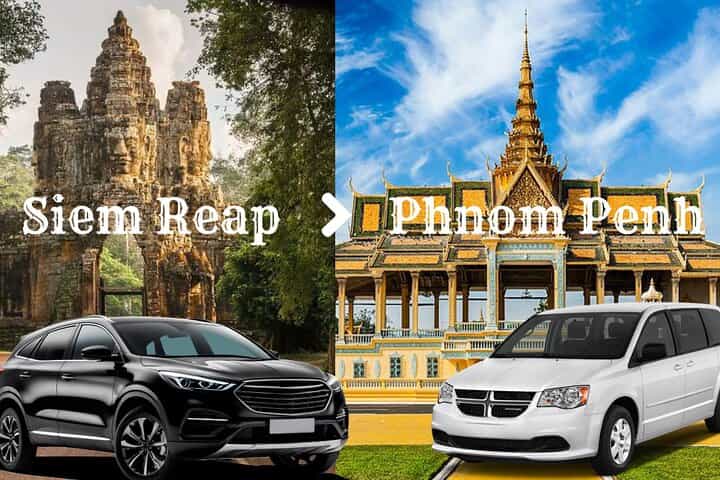 Private City Transfer from Siem Reap to Phnom Penh Car or Van
