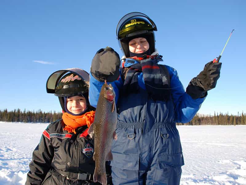 Snowmobile safari with ice-fishing adventure in Levi