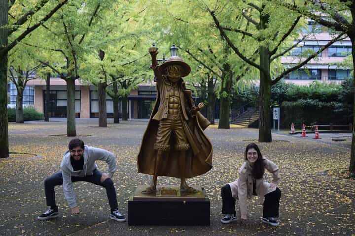 Deluxe Private Tour: Mt. Aso, One Piece Statues and Shrine Visit