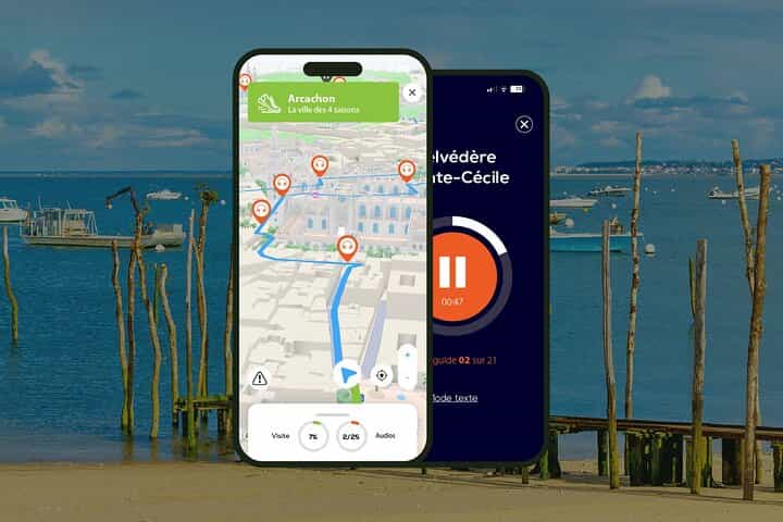 Arcachon 1.5 hour audio guided walking tour and 19 audio commentaries