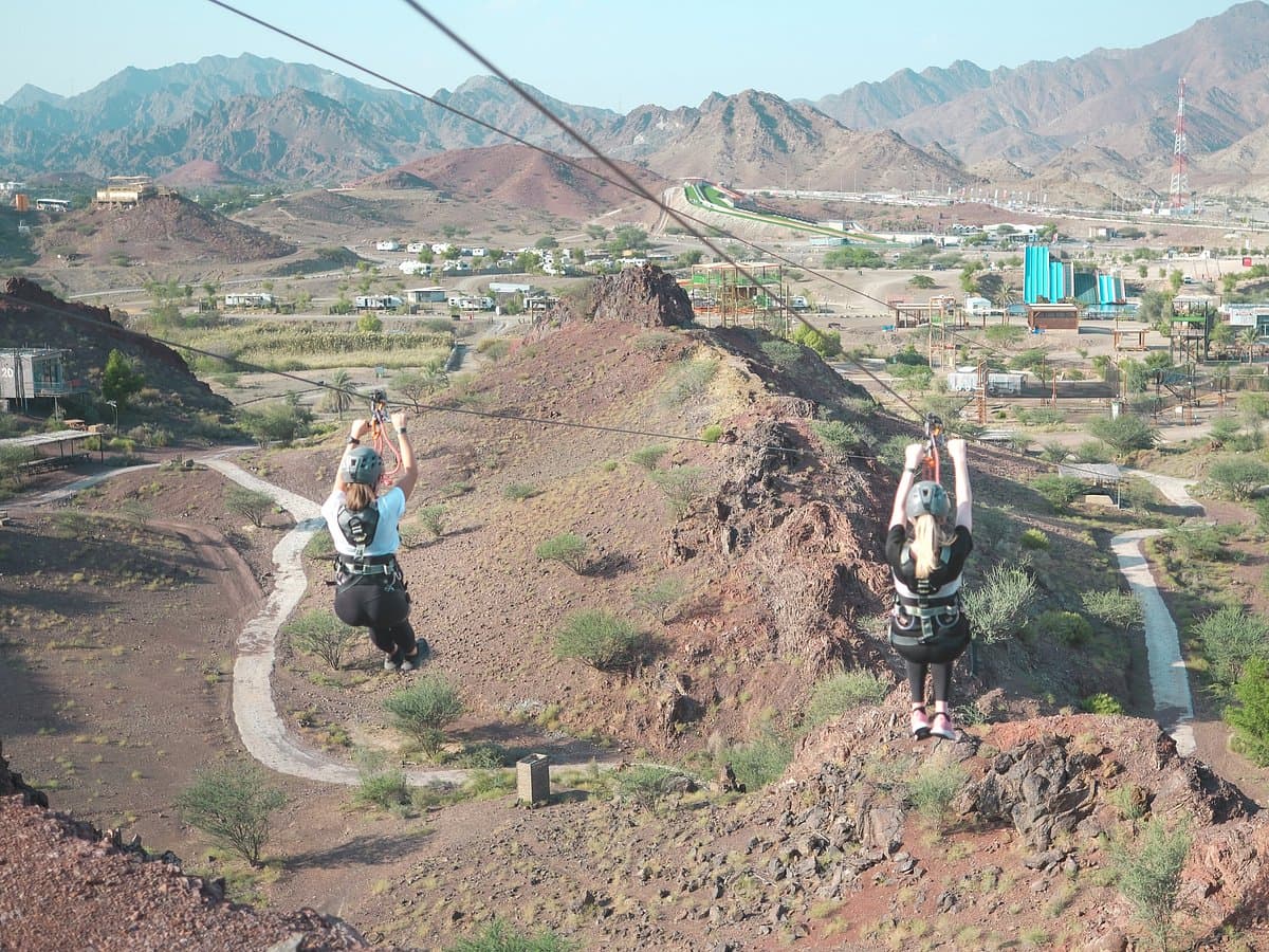 Hatta Twin Zip Line with Video Experience - 30 Min