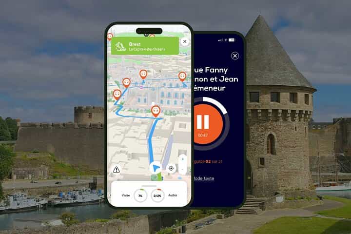 Brest 3.5-hour audio guided walking tour and 27 audio commentaries