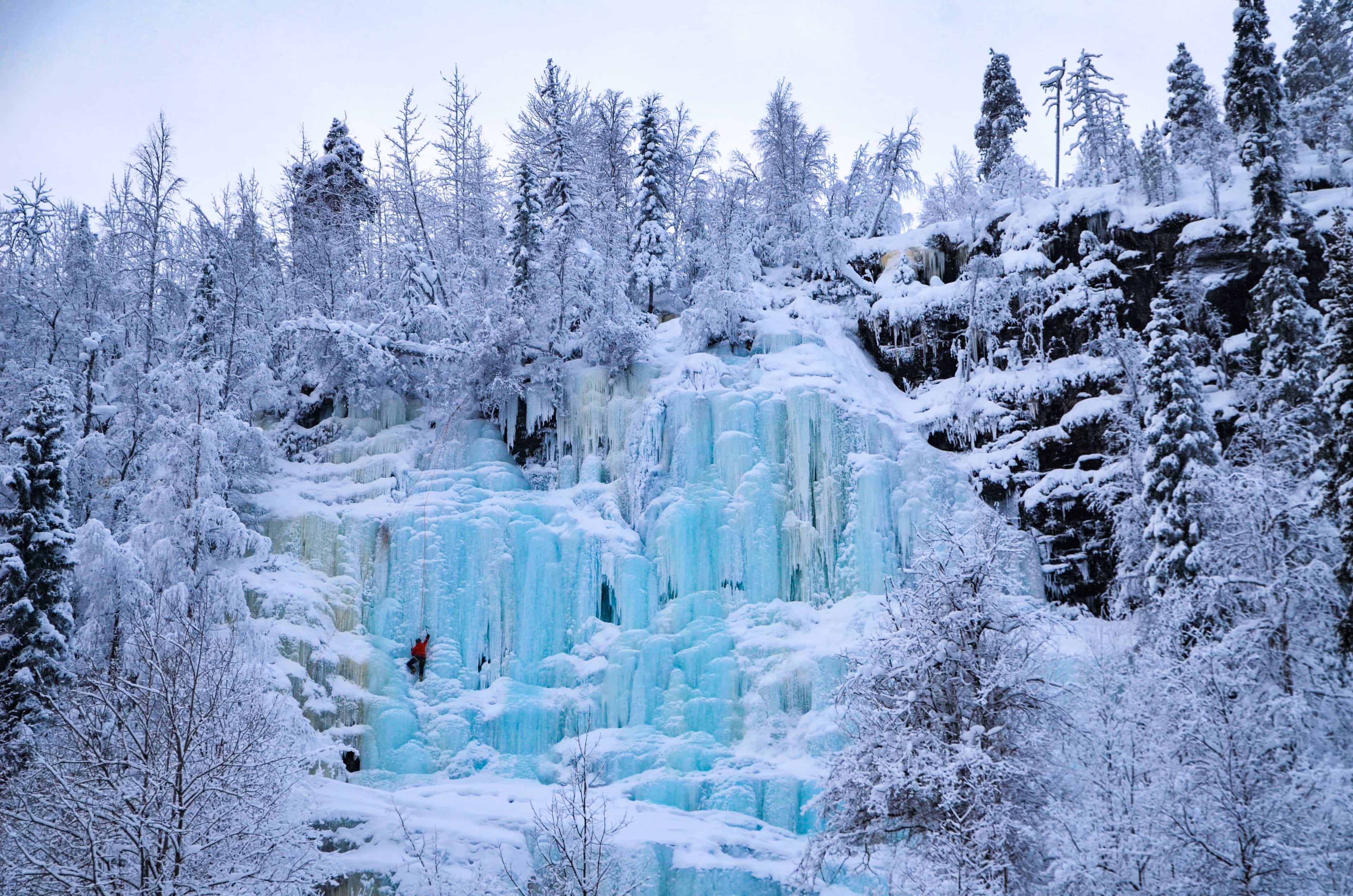 Korouoma Canyon Frozen Waterfalls