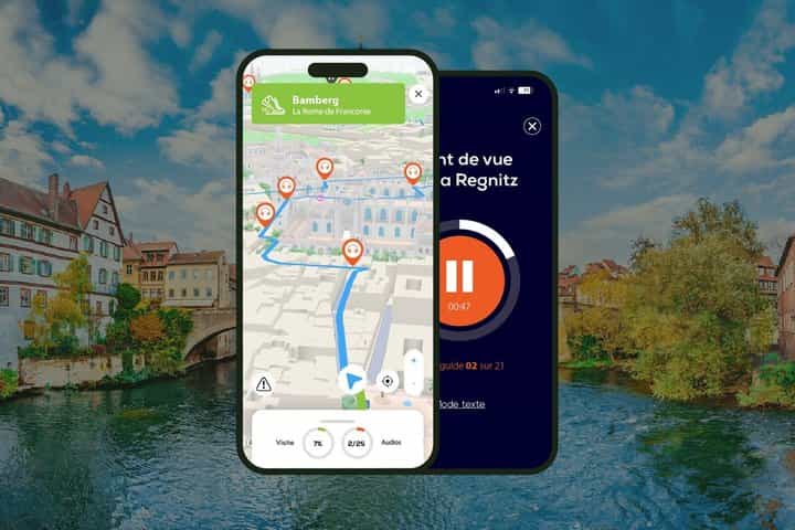 Bamberg: 1h40 audio guided walking tour and 20 audio commentaries