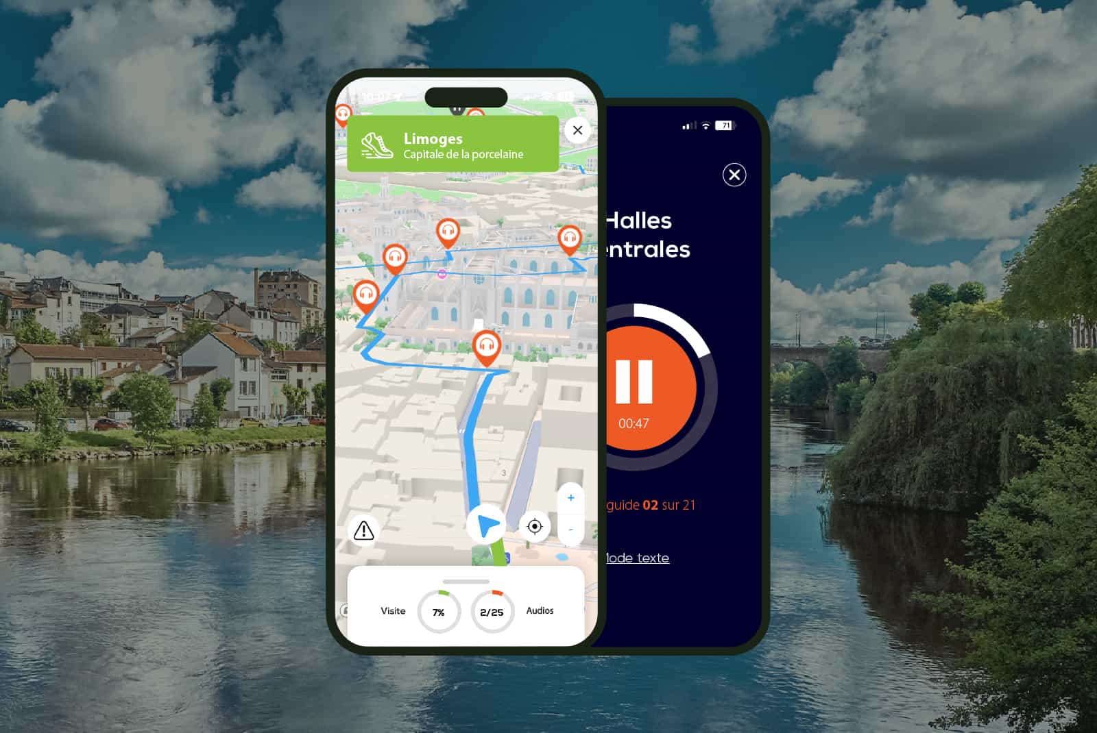 Limoges: Audio Guided Walking Tour (2:15 - 17 audio comments)