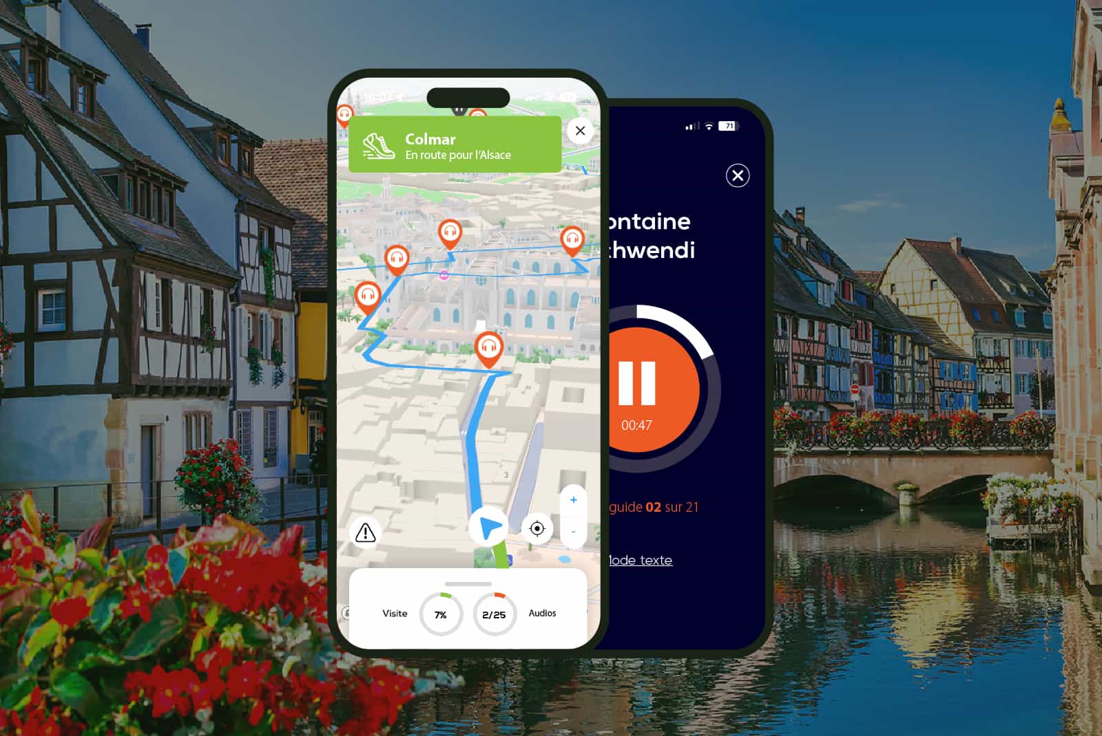 Colmar: 2.10 hour audio guided walking tour and 21 audio commentaries