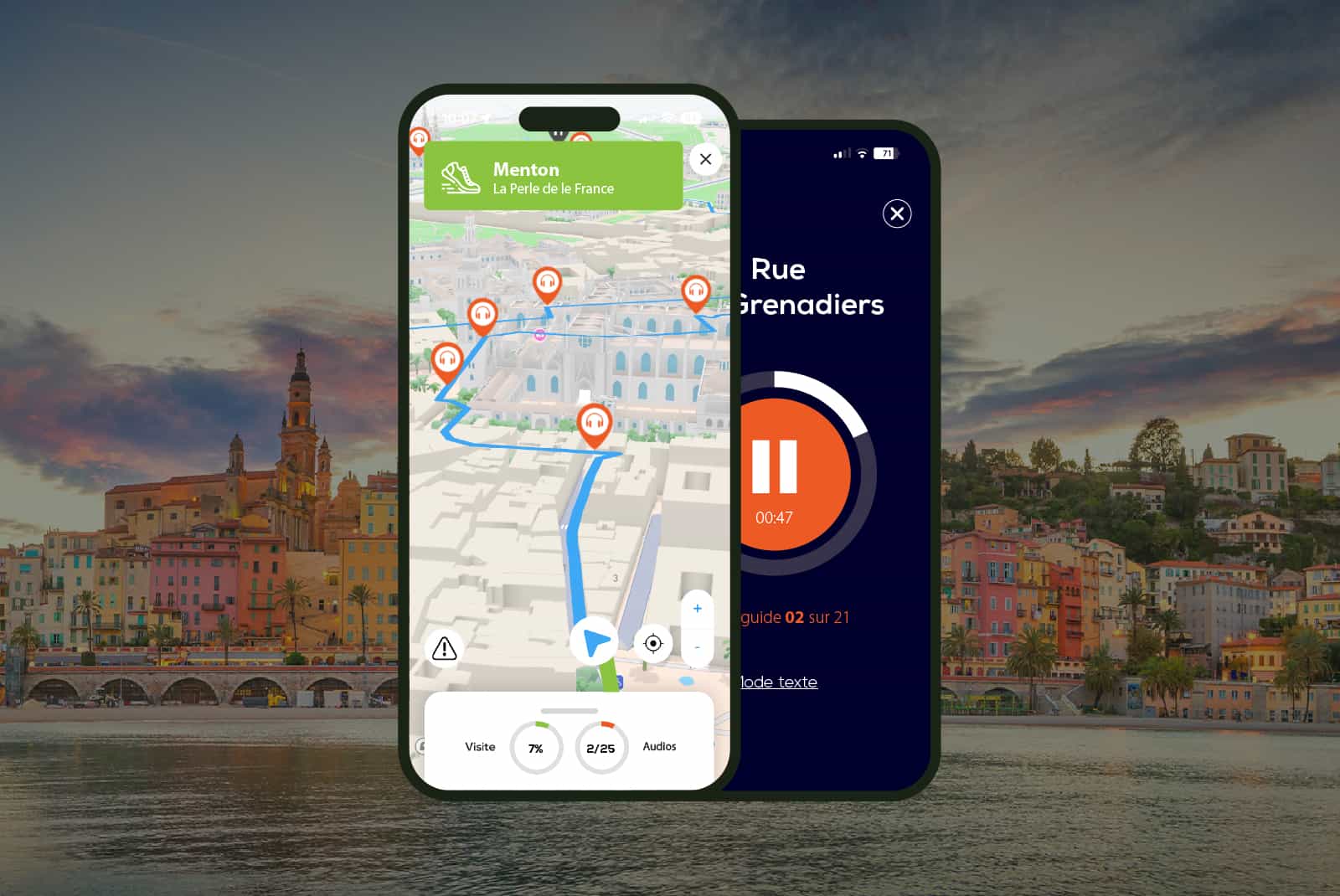 Menton: Audio Guided Walking Tour (2:00 - 22 audio comments)