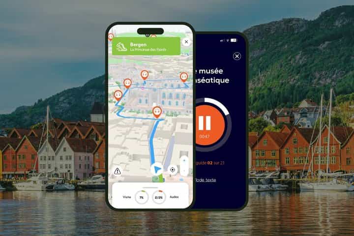 Bergen: 3.5-Hour Audio Guided Walking Tour with 24 Audio Commentaries