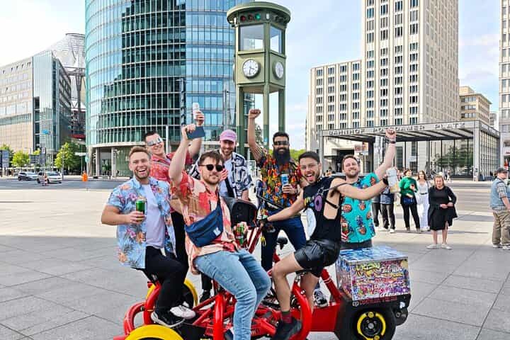 Beer Bike & Party Bike Highlights Berlin City Tour including pick-up