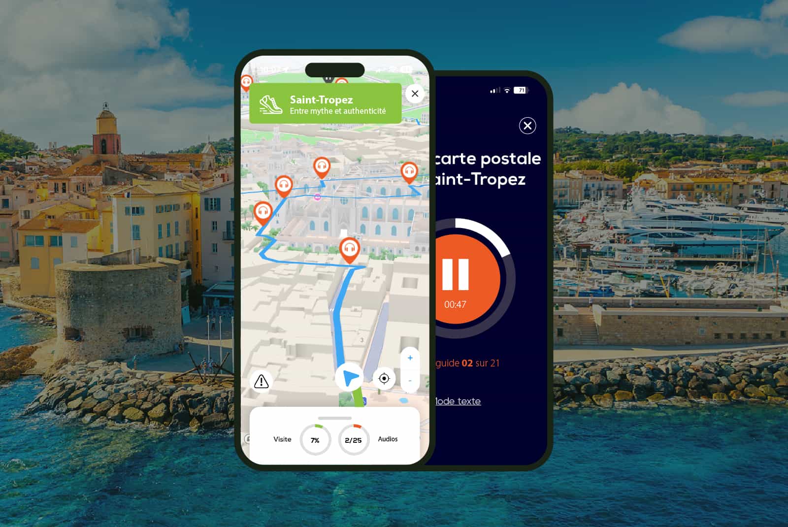 Saint-Tropez: 1h15 audio guided walking tour and 21 audio commentaries