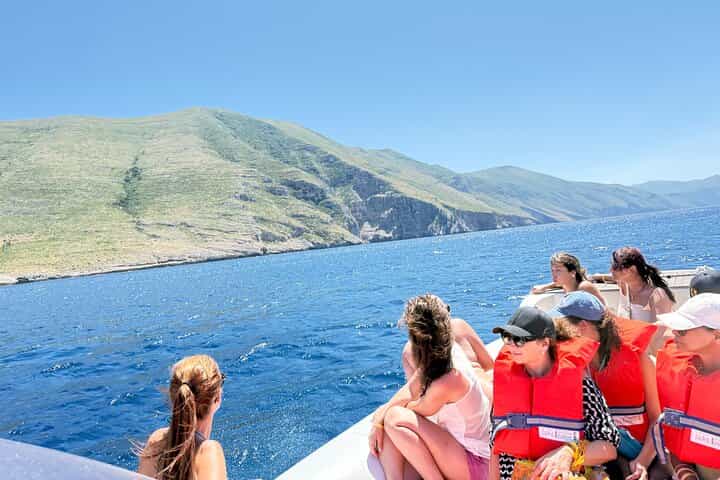 Sazan Island & Haxhi Ali Cave Boat Tour: Snorkel & Beach