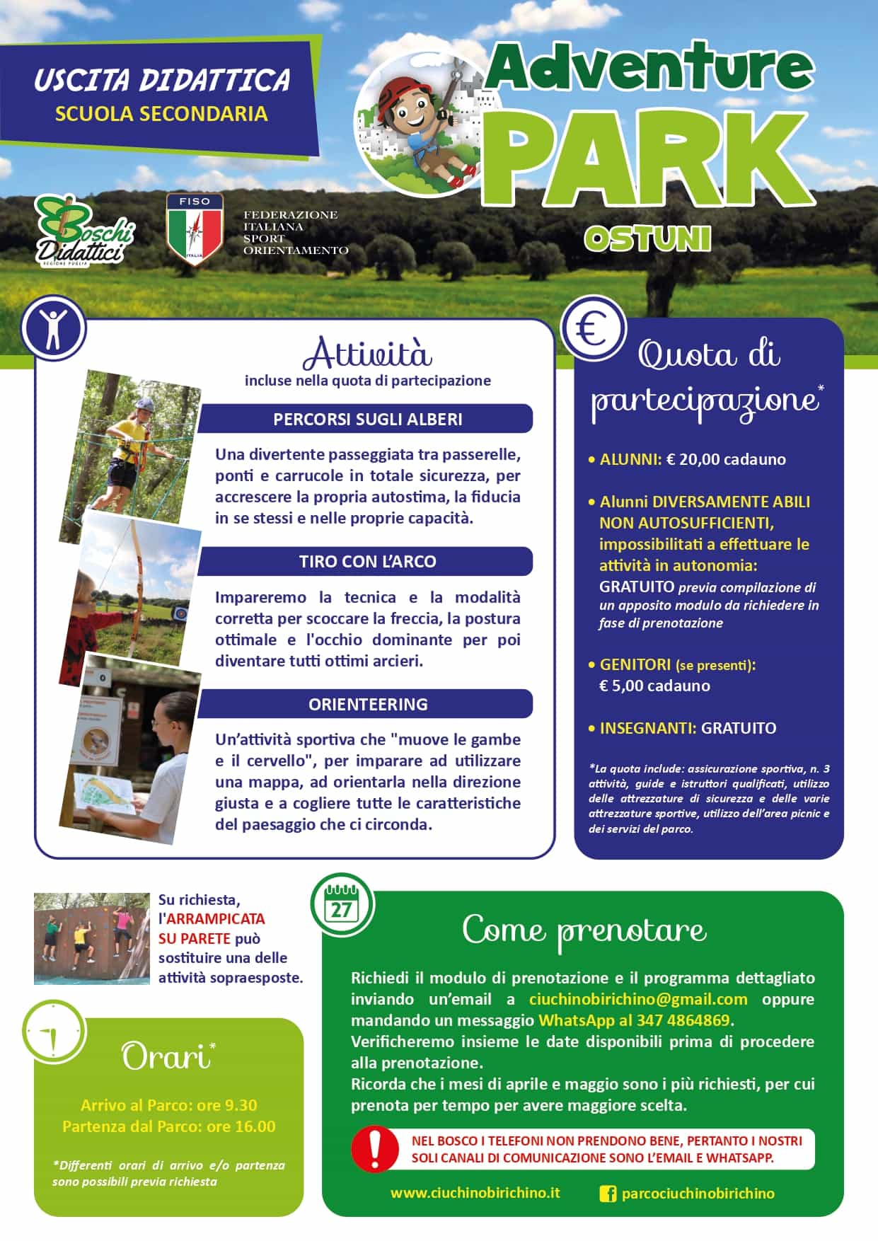 Gita scolastica indimenticabile per Scuola Secondaria di primo e secondo grado