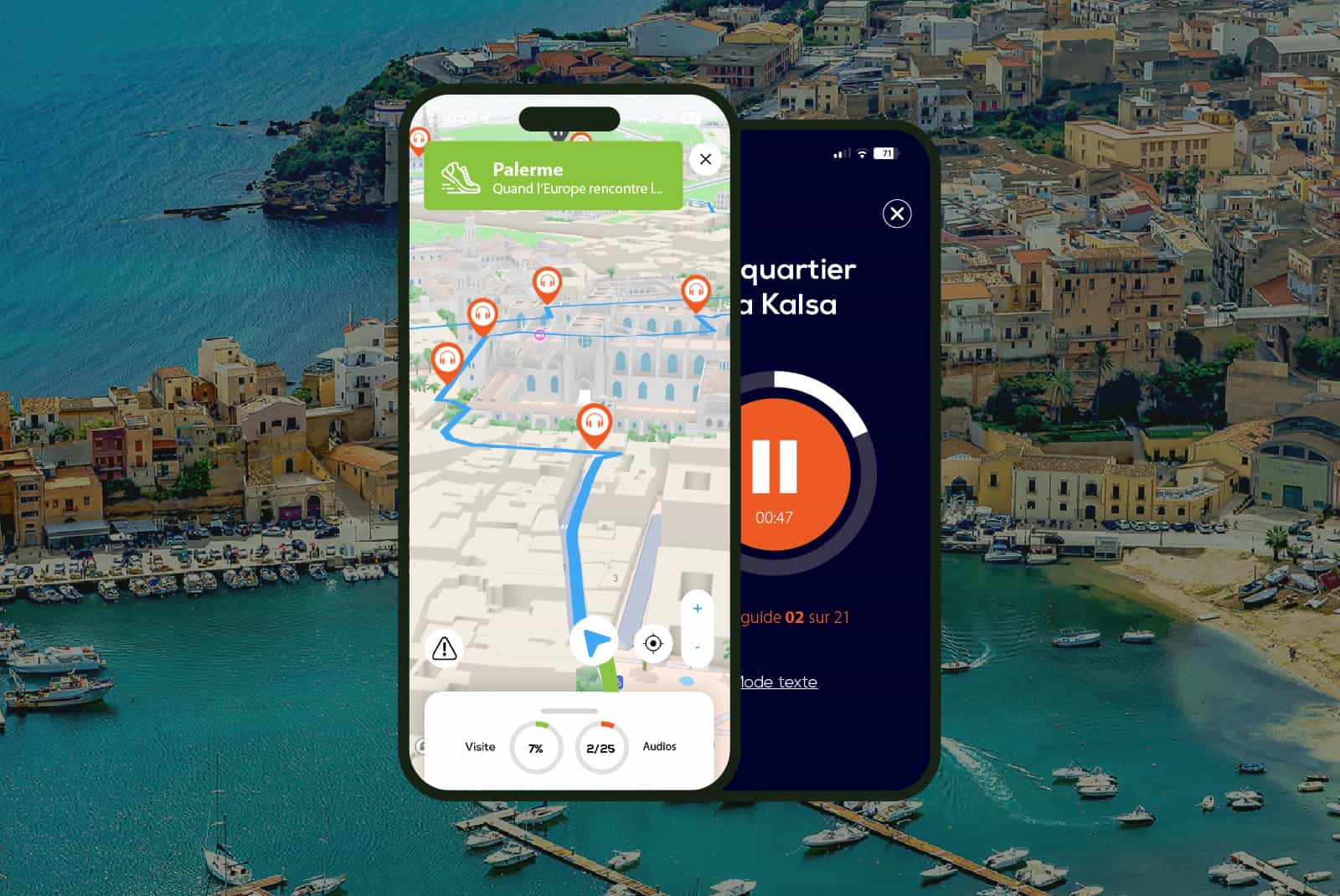 Palermo: Audio Guided Walking Tour (3 hours - 23 audio comments)