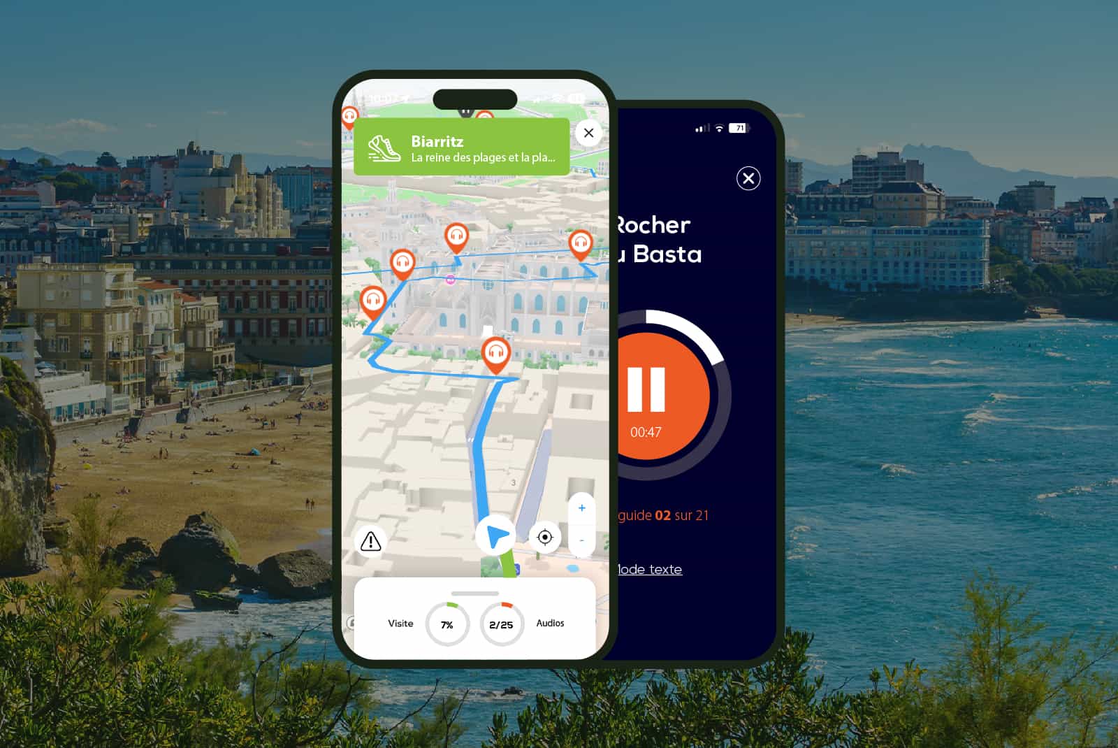 Biarritz: Audio guided walking tour (1h50 - 16 audio comments)