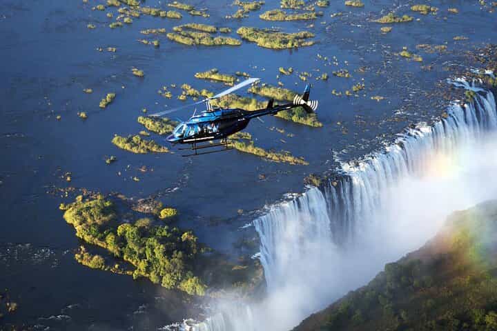 15 minutes scenic helicopter flight above Victoria Falls-Zimbabwe 15 minutes scenic helicopter flight above Victoria Falls-Zimbabwe