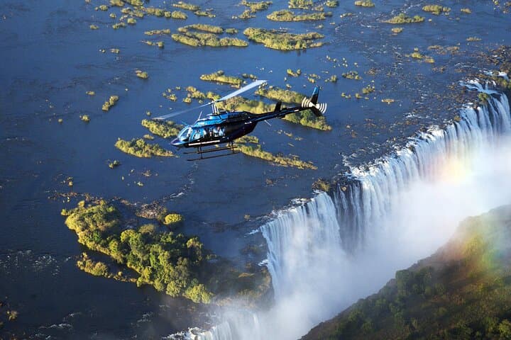 15 minutes scenic helicopter flight above Victoria Falls-Zimbabwe 15 minutes scenic helicopter flight above Victoria Falls-Zimbabwe