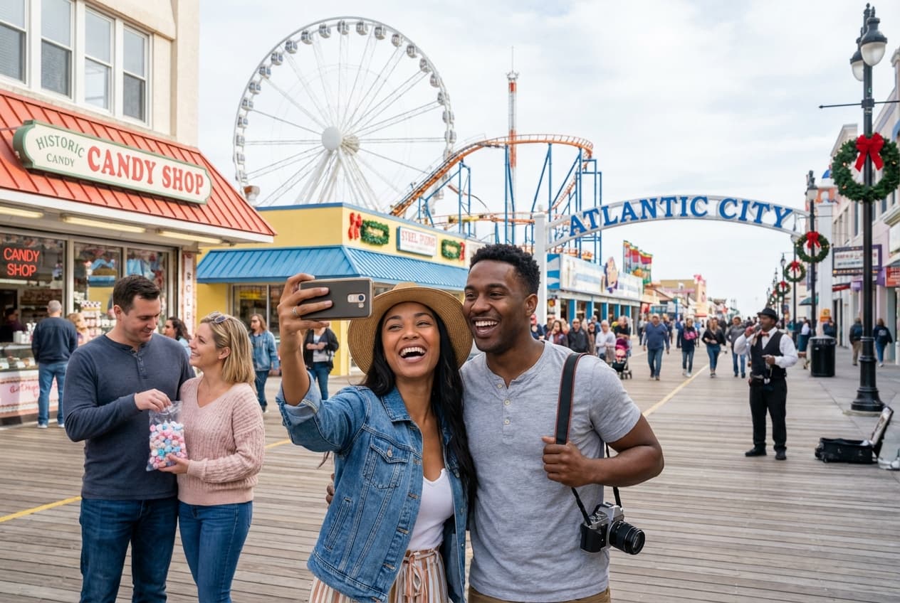 Atlantic City in 2 Days for Couples - Sunset Ferris wheel ride on Steel Pier Atlantic City in 2 Days for Couples - Sunset Ferris wheel ride on Steel Pier