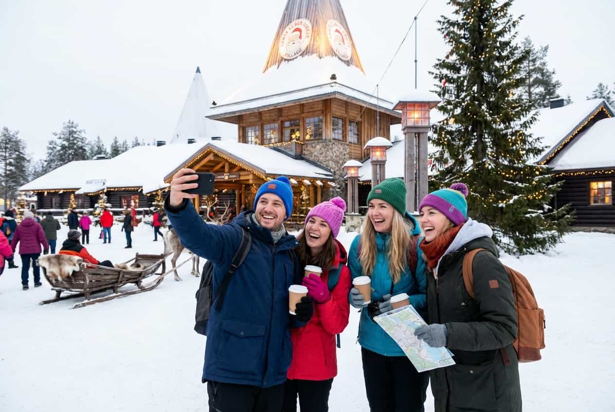 2-Day Rovaniemi Friends' Getaway — Snow, Food & Northern Lights 2-Day Rovaniemi Friends' Getaway — Snow, Food & Northern Lights