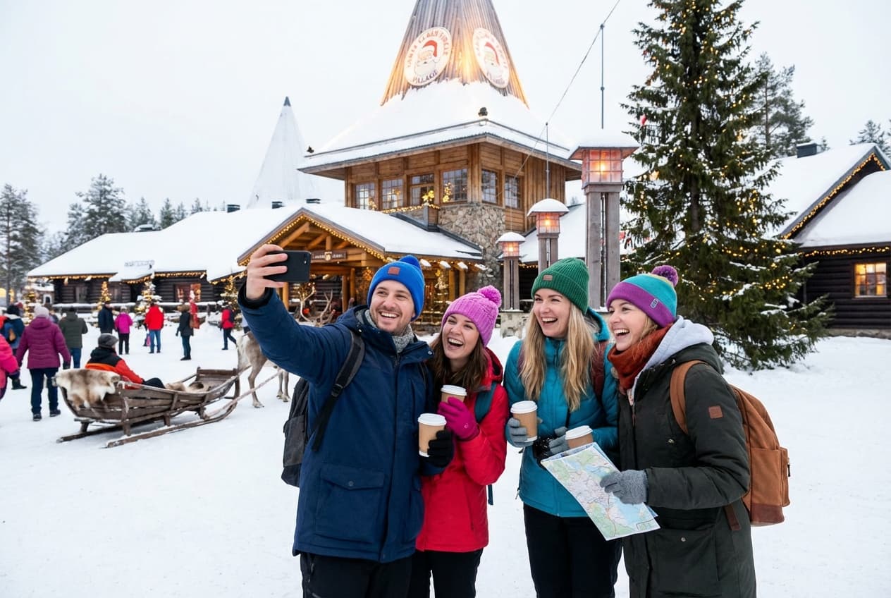 2-Day Rovaniemi Friends' Getaway — Snow, Food & Northern Lights 2-Day Rovaniemi Friends' Getaway — Snow, Food & Northern Lights