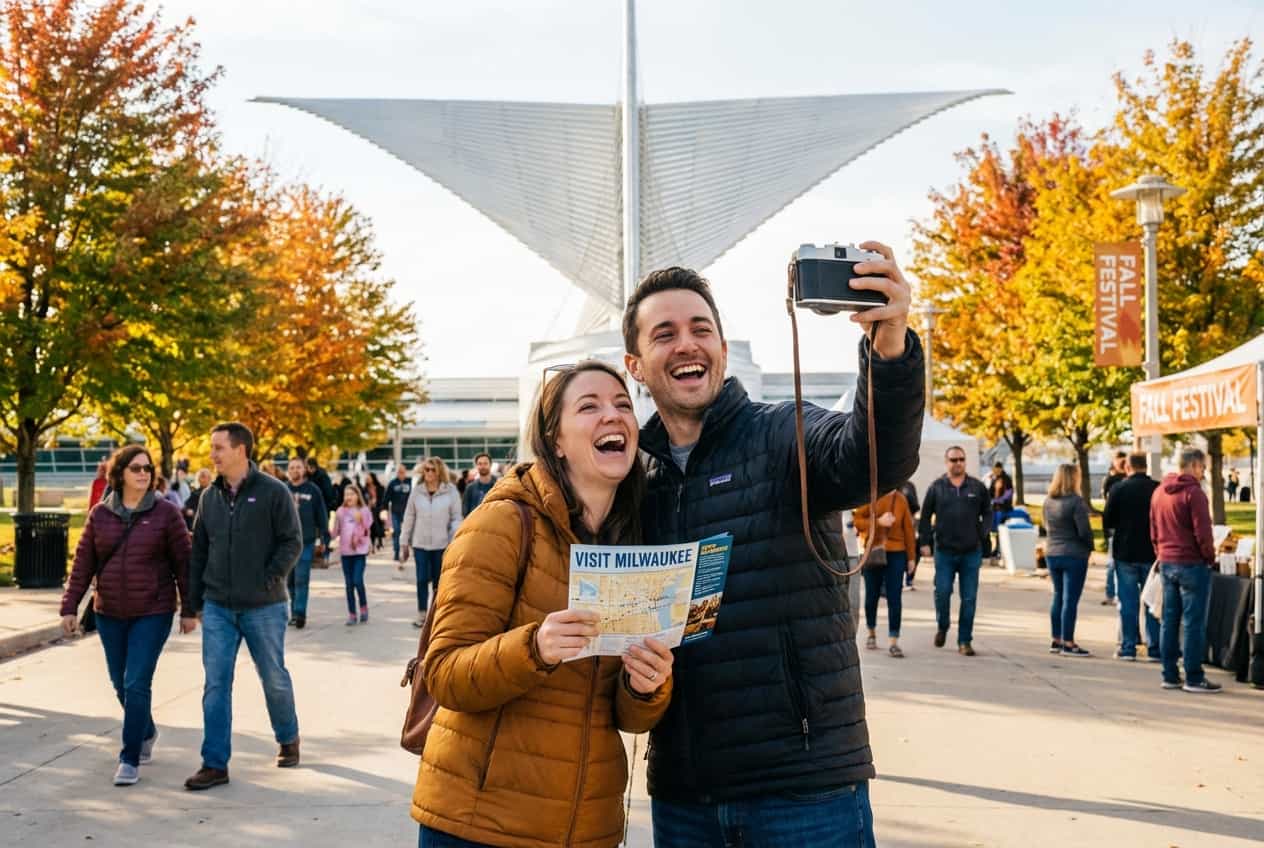 Milwaukee in 1 Days - Sunset lakefront moment at the Quadracci Pavilion Milwaukee in 1 Days - Sunset lakefront moment at the Quadracci Pavilion