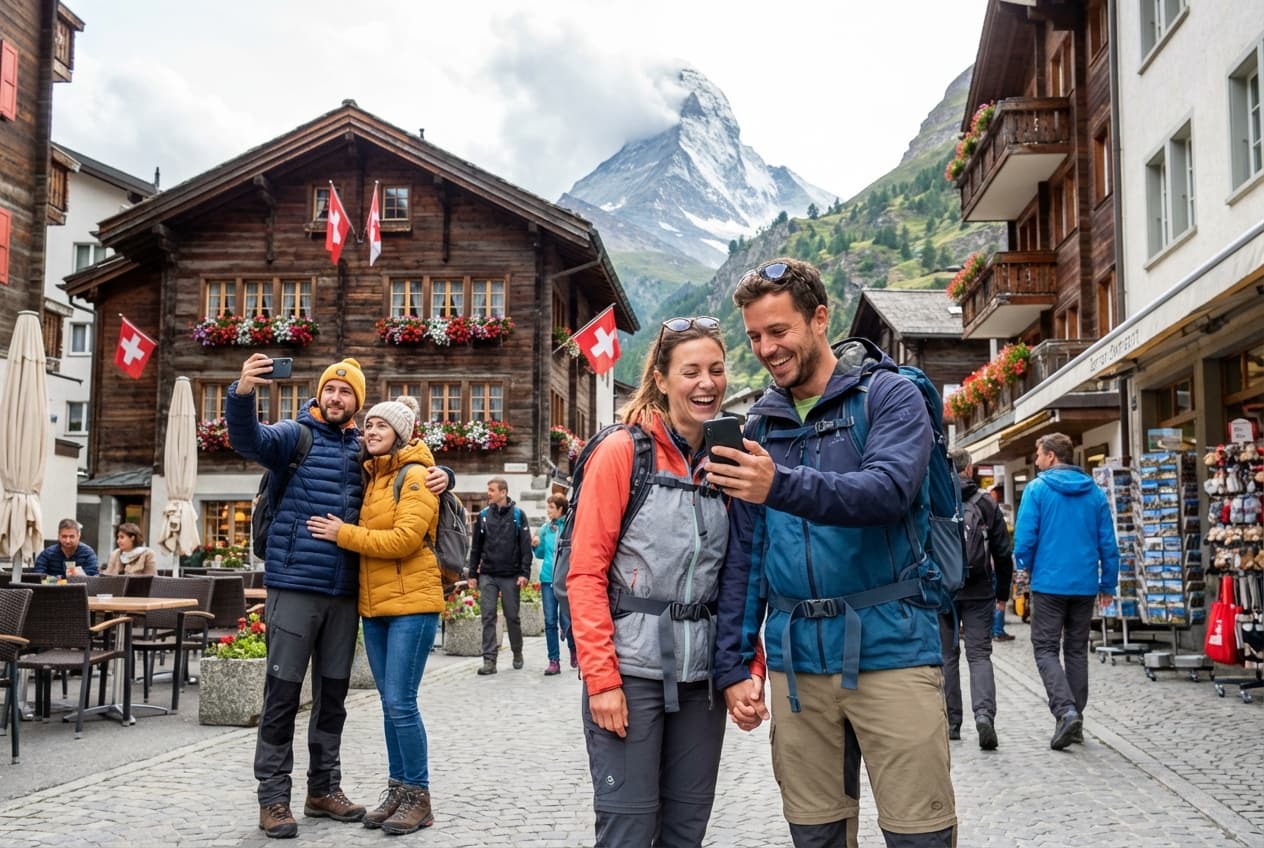 A Romantic Day in Zermatt — Alpine Views, Cozy Moments, and a Golden-Hour Sunset A Romantic Day in Zermatt — Alpine Views, Cozy Moments, and a Golden-Hour Sunset