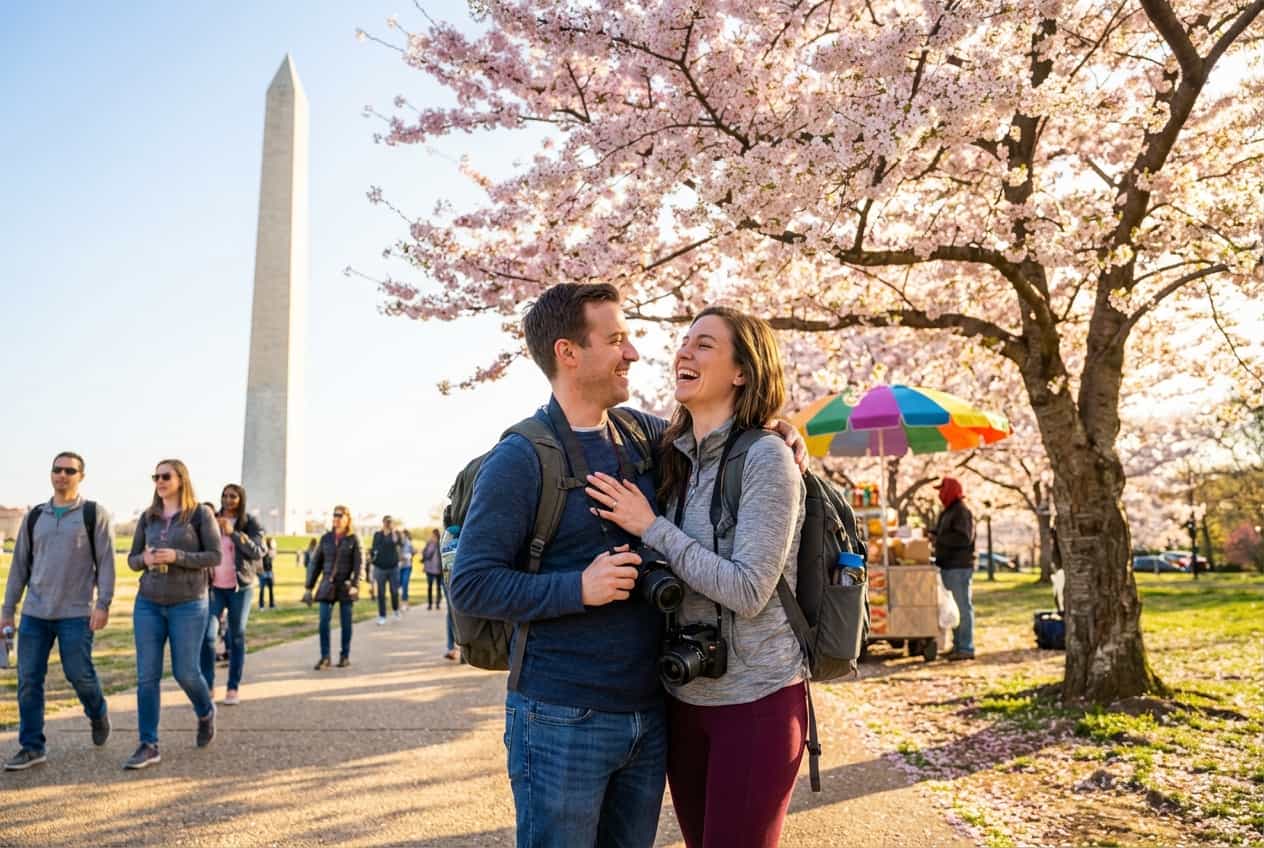 Washington in 1 Days - Tidal Basin & Jefferson Memorial stroll during spring greenery Washington in 1 Days - Tidal Basin & Jefferson Memorial stroll during spring greenery