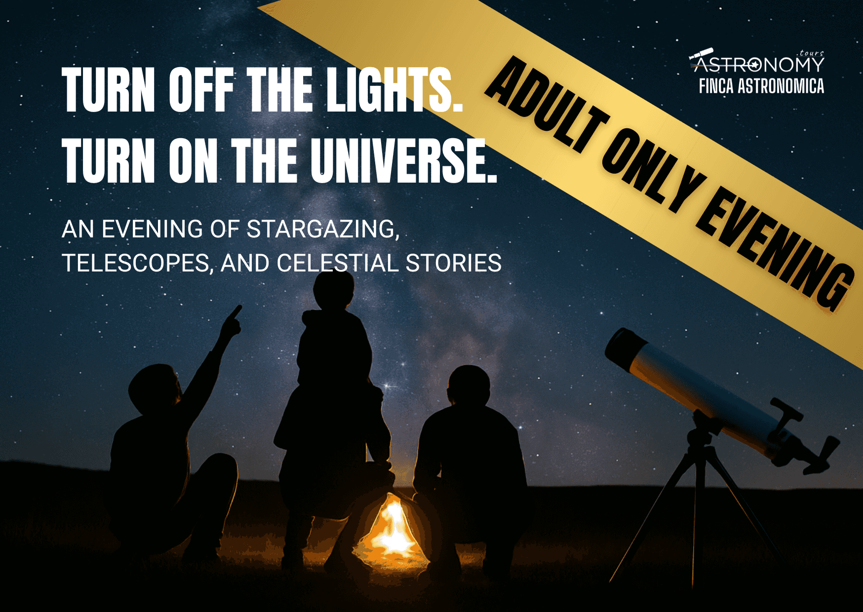 Adult Only Astronomy Night — Romantic Stargazing at Finca Astronómica Adult Only Astronomy Night — Romantic Stargazing at Finca Astronómica