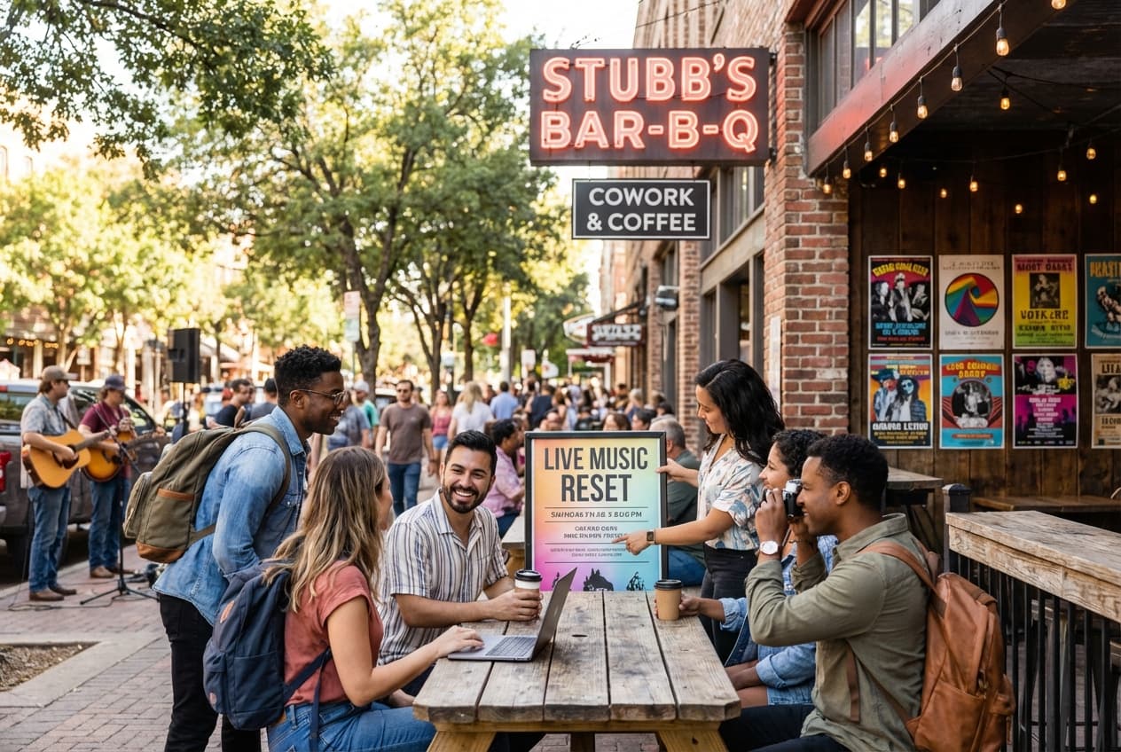 Austin 3-Day: Cowork, Coffee & Red River Live-Music Resets