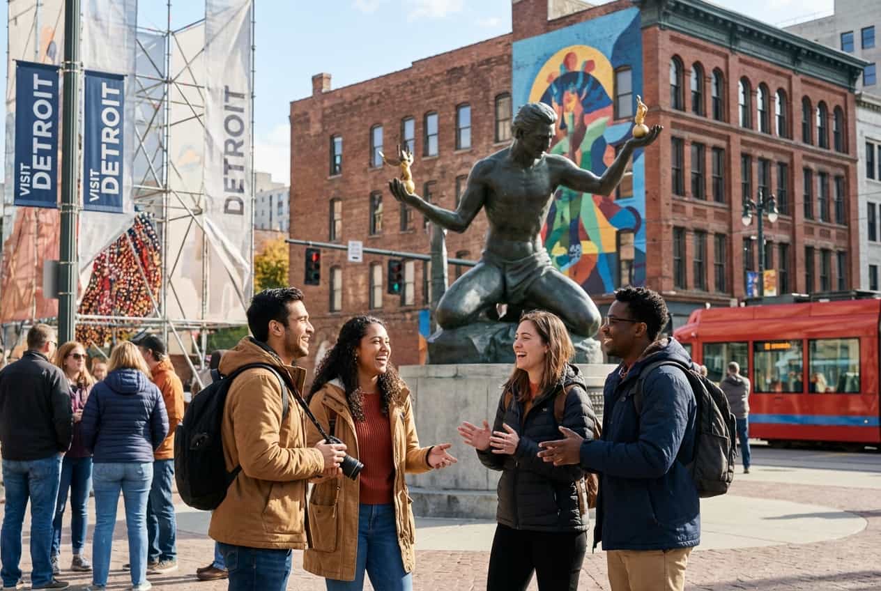 Detroit in 2 Days - Communal dining at Detroit Shipping Company Detroit in 2 Days - Communal dining at Detroit Shipping Company