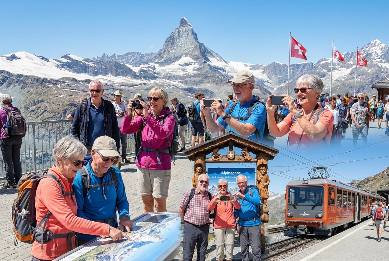 Easy-paced scenic day in Zermatt for seniors — Autumn Easy-paced scenic day in Zermatt for seniors — Autumn