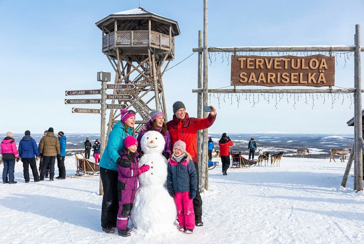 Saariselkä in 3 Days for Families - Family-friendly husky sled experience Saariselkä in 3 Days for Families - Family-friendly husky sled experience