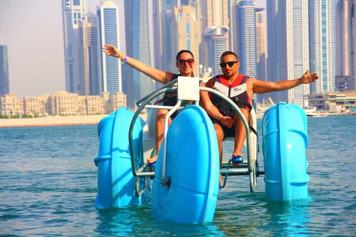 Family Half-Day: Water Bike & Beach Time at La Mer, Dubai Family Half-Day: Water Bike & Beach Time at La Mer, Dubai
