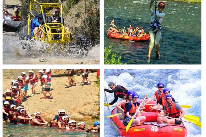 Full Day Rafting, Buggy safari and Zipline from Alanya and Side Full Day Rafting, Buggy safari and Zipline from Alanya and Side