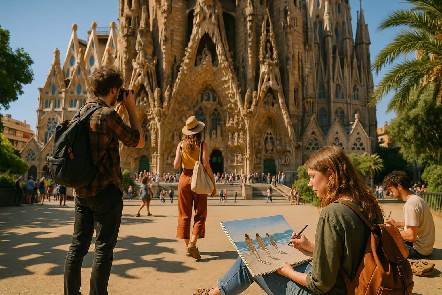 Gaudí Shadows & Beachline Sketches — 3 Sunlit Days in Barcelona (Artists) Gaudí Shadows & Beachline Sketches — 3 Sunlit Days in Barcelona (Artists)