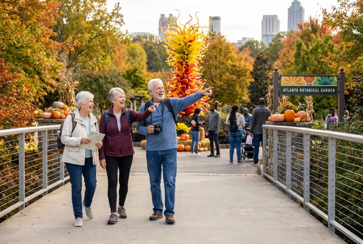 Atlanta in 1 Days - Atlanta Botanical Garden — paved paths and seasonal blooms Atlanta in 1 Days - Atlanta Botanical Garden — paved paths and seasonal blooms