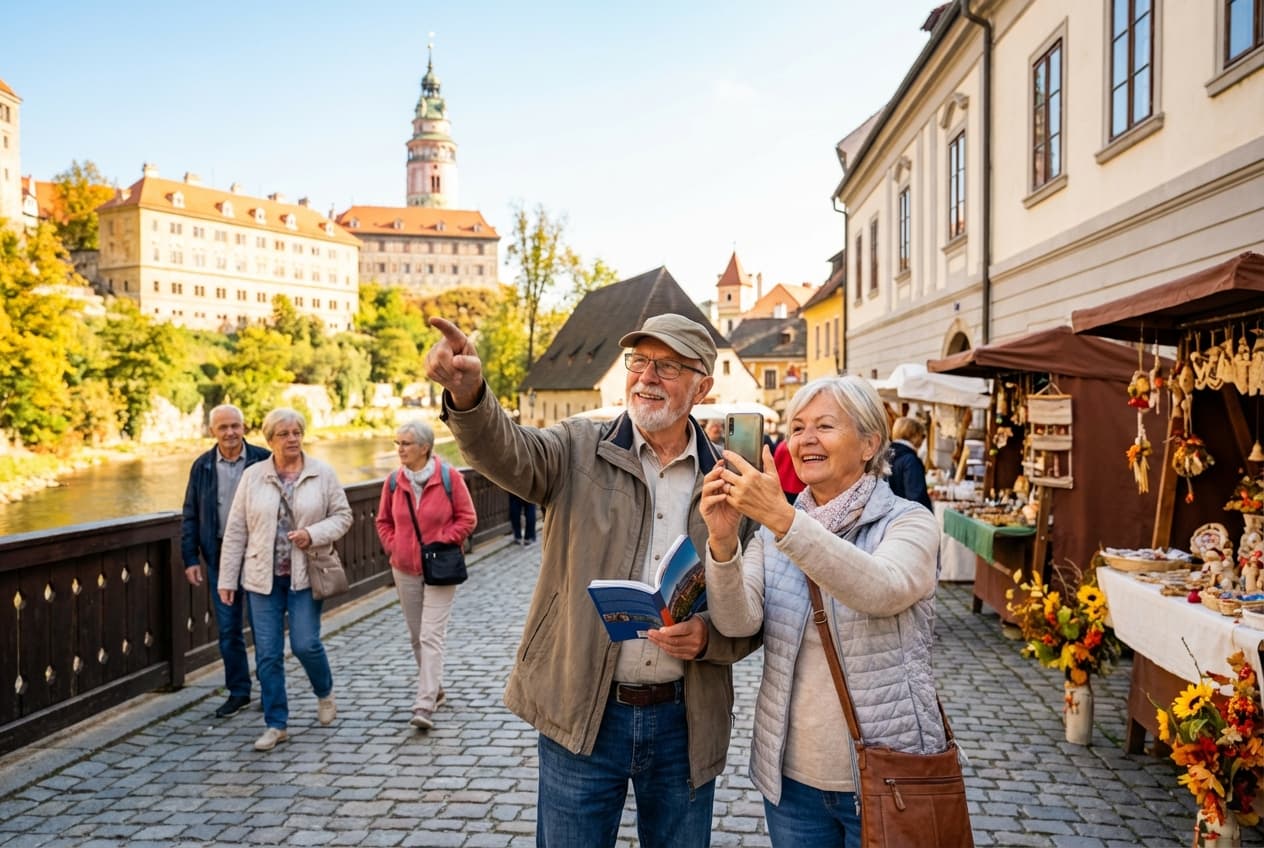 Gentle one-day visit to Český Krumlov for seniors Gentle one-day visit to Český Krumlov for seniors