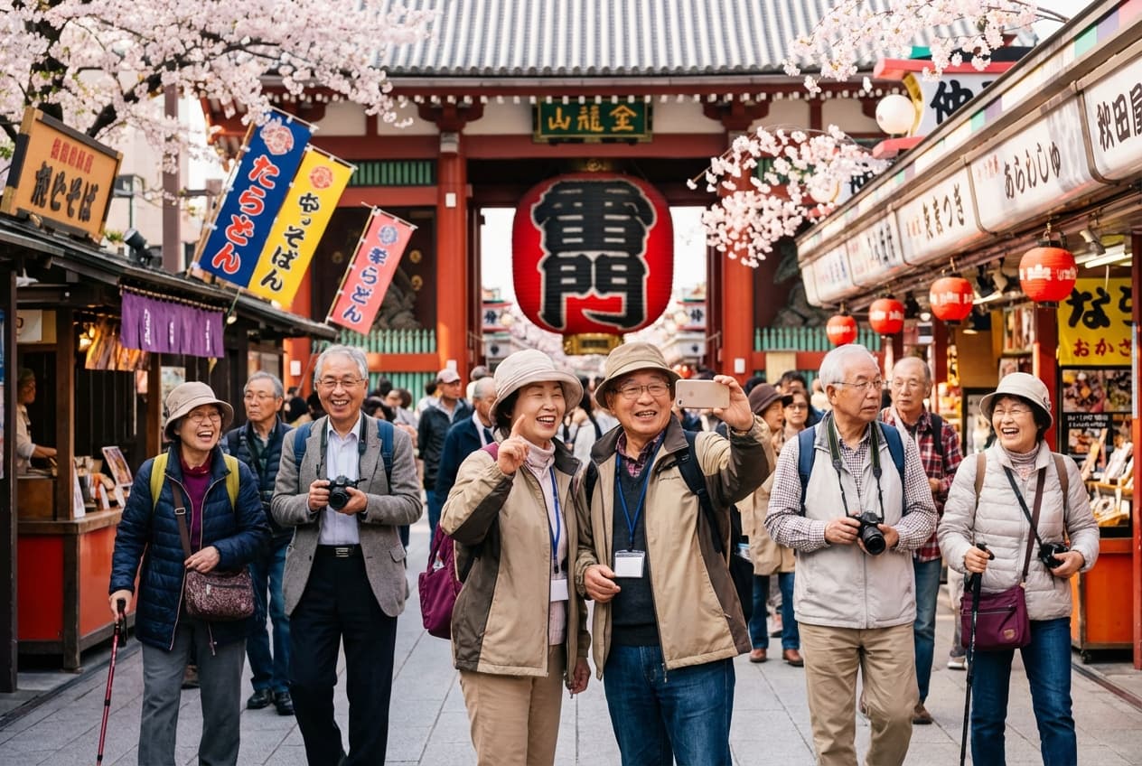 Gentle Tokyo: Ueno, Asakusa & River Garden Day (Senior-friendly) Gentle Tokyo: Ueno, Asakusa & River Garden Day (Senior-friendly)