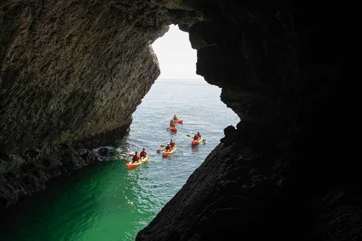 Kayak Adventure in Sesimbra — Arrábida Coast (small-group, all-inclusive) Kayak Adventure in Sesimbra — Arrábida Coast (small-group, all-inclusive)