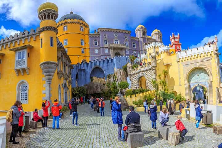 Lisbon to Sintra, Pena Palace, Regaleira & Cascais — Romantic Small‑Group Day Trip (Spring) Lisbon to Sintra, Pena Palace, Regaleira & Cascais — Romantic Small‑Group Day Trip (Spring)