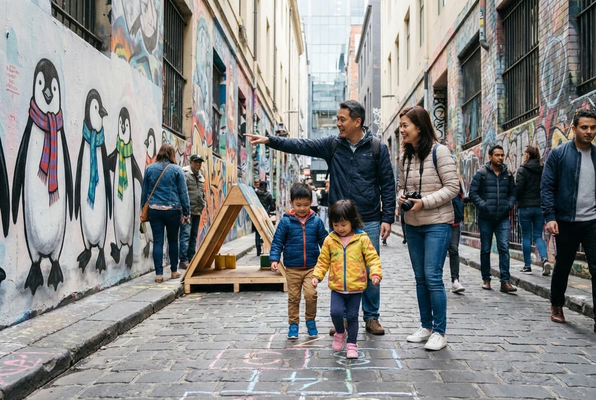 Melbourne — Laneways, Penguins & Playgrounds (3-day family trip) Cover Image