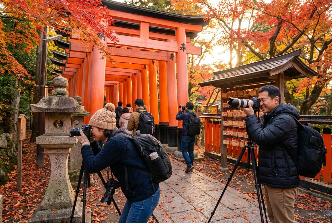 Momiji Frames: Golden Hours from Arashiyama to Fushimi Inari
