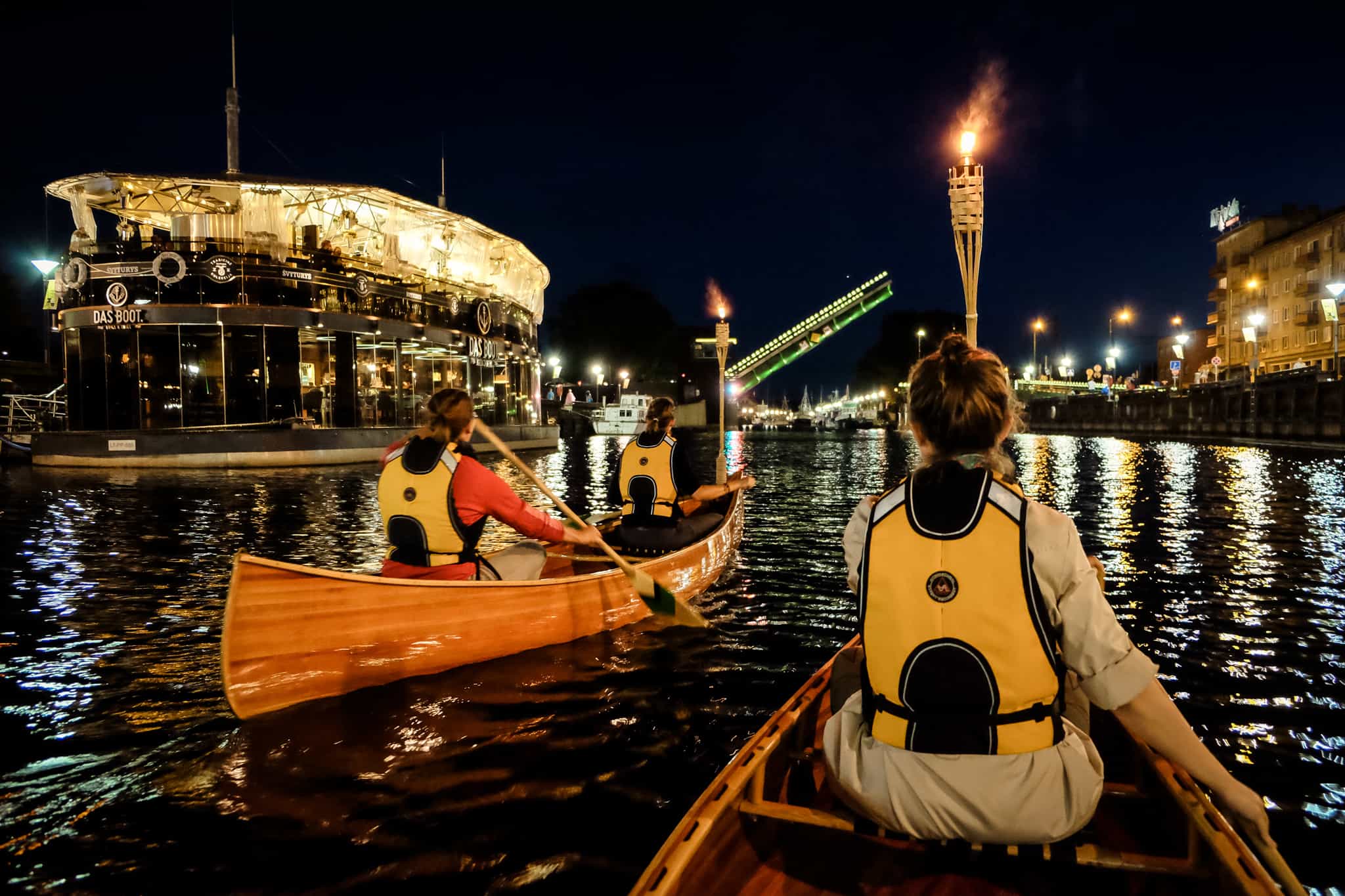 "NIGHT WATCH" Premium night canoeing tour in Klaipeda "NIGHT WATCH" Premium night canoeing tour in Klaipeda