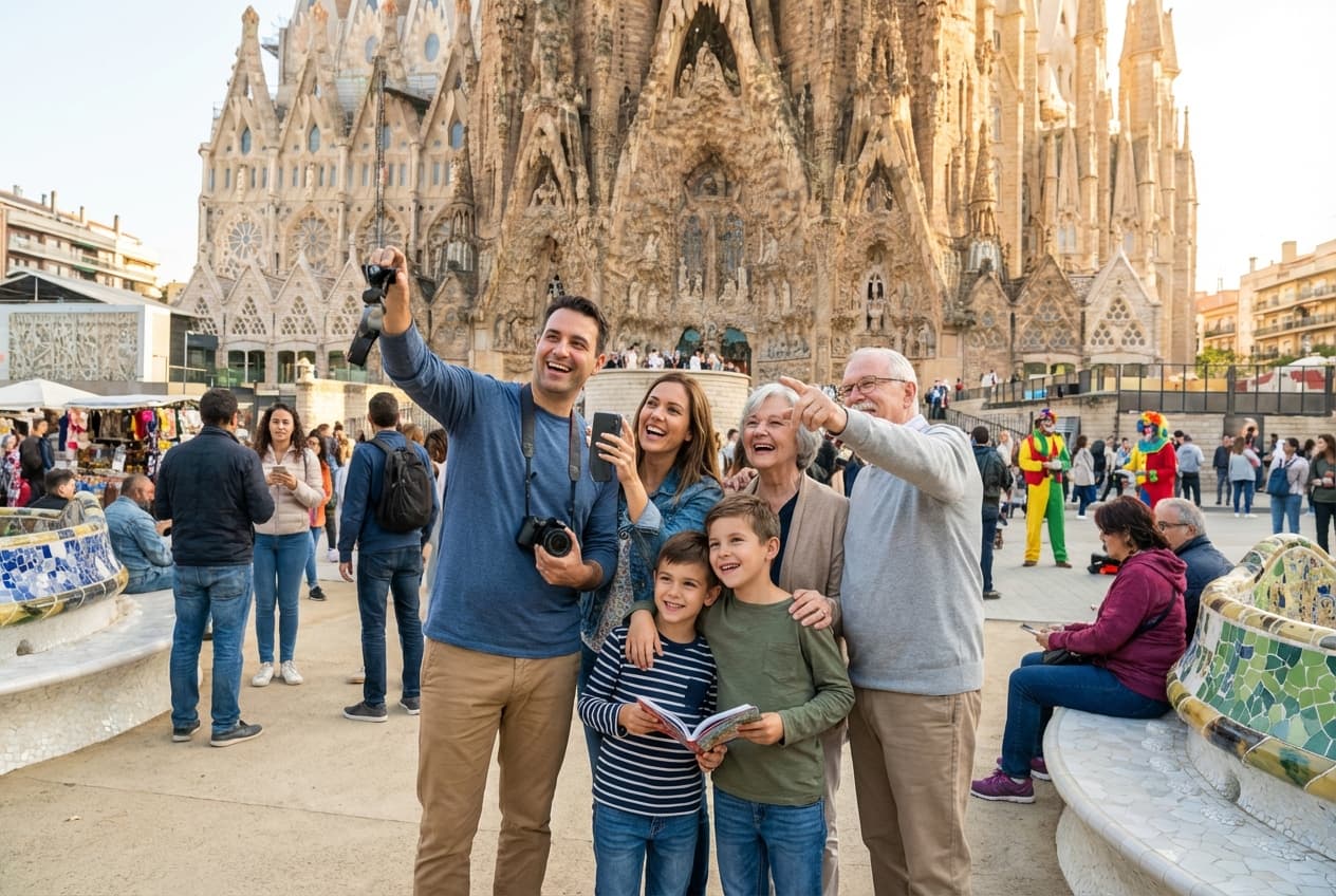 One-day family-friendly Barcelona: Park Güell, CosmoCaixa & Aquarium One-day family-friendly Barcelona: Park Güell, CosmoCaixa & Aquarium