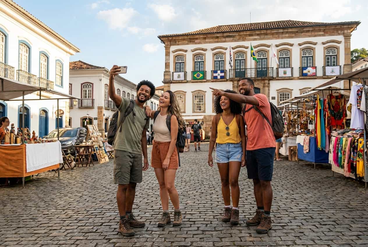 Ouro Preto in 1 Days - Praça Tiradentes meetup and craft fair browsing Ouro Preto in 1 Days - Praça Tiradentes meetup and craft fair browsing