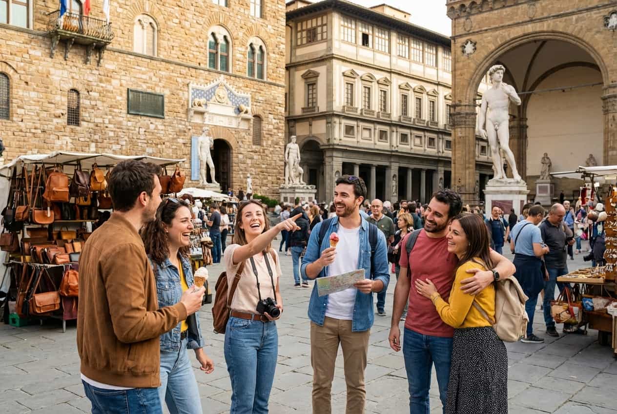One Fun & Vibrant Day in Florence for Friends One Fun & Vibrant Day in Florence for Friends