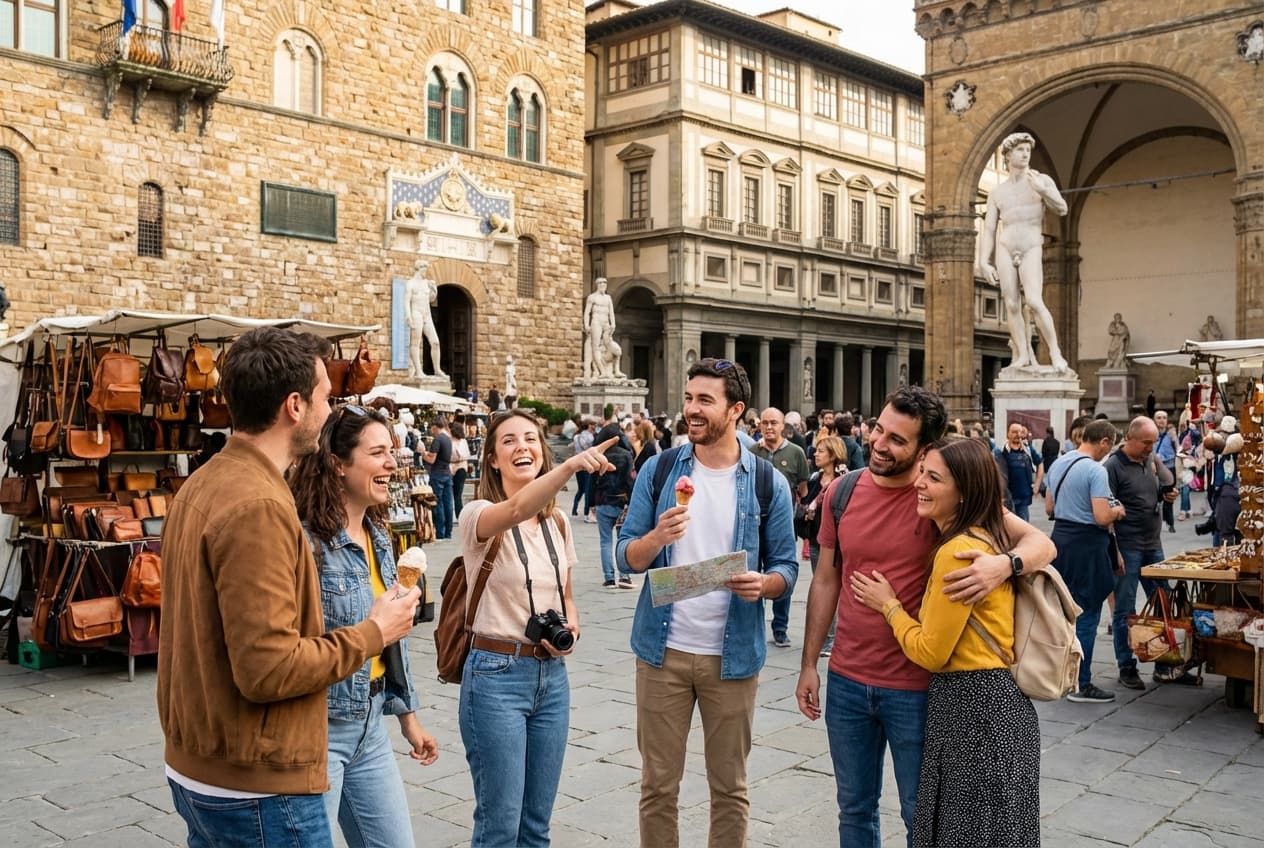 One Fun & Vibrant Day in Florence for Friends One Fun & Vibrant Day in Florence for Friends
