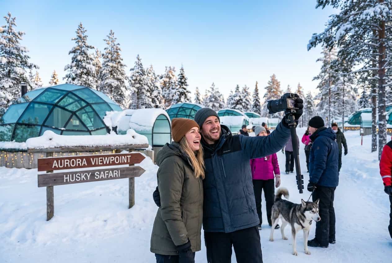 Lapland in 1 Days - Husky sled ride through snow-draped forests Lapland in 1 Days - Husky sled ride through snow-draped forests